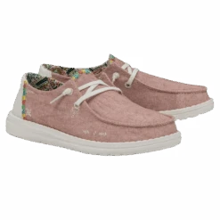 Hey Dude Ladies Wendy Boho Rose Pink Slip On Shoes 40054-662