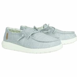 Hey Dude Children's Wendy Linen Grey Shoes 130123096