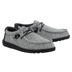 Hey Dude® Men's Wally Stretch Dark Web Light Grey Shoes 110383385