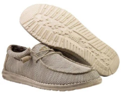 Hey Dude Mens Wally Sox Classic Beige Shoe