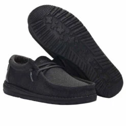 Hey Dude Boys Wally Black Casual Shoes