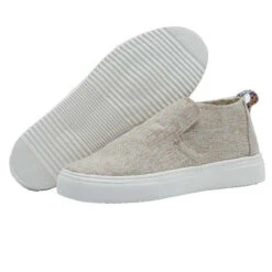 Hey Dude Womens Peyton Chambray Slip On Shoes
