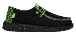 Hey Dude Boys Wally Youth Batik Geo Black/Lime Shoes