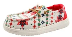 Hey Dude Boy's Wally Toddler Ugly Sweater Cream Casual Shoes